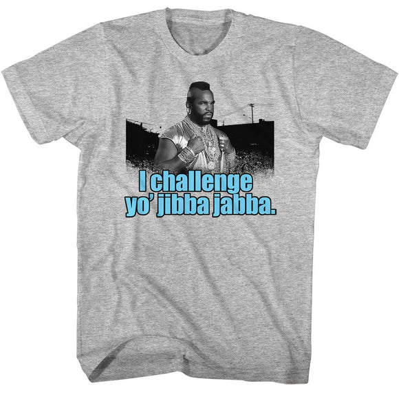 Mr T-Jibba Jabba-Gray Heather Adult S/S T-Shirt - Gray Heather