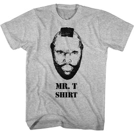 Mr T-Mr T Shirt-Gray Heather Adult S/S T-Shirt - Gray Heather