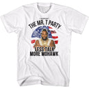 Mr T-Less Talk More Mohawk-White Adult S/S T-Shirt - White