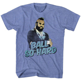 Mr T-Cray Cray-Light Blue Heather Adult S/S T-Shirt - Light Blue Heather