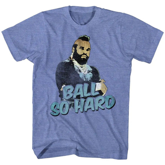Mr T-Cray Cray-Light Blue Heather Adult S/S T-Shirt - Light Blue Heather