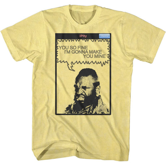 Mr T-You So Fine-Yellow Heather Adult S/S T-Shirt - Yellow Heather