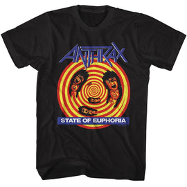 Anthrax-Anthrax State Of Euphoria-Black Adult S/S T-Shirt - Black
