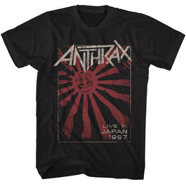 Anthrax-Anthrax Japan 87-Black Adult S/S T-Shirt - Black