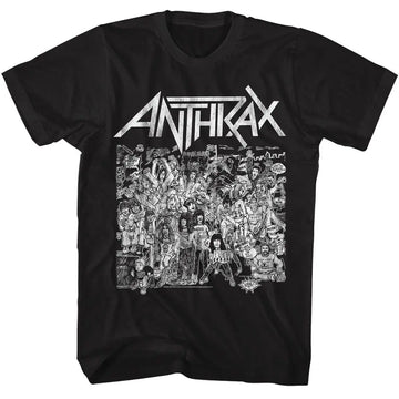 Anthrax-Anthrax No Frills-Black Adult S/S T-Shirt - Black