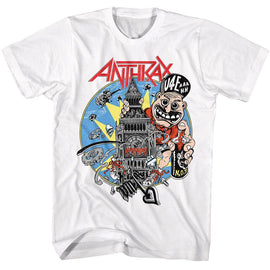 Anthrax-Anthrax U4Eaaahh-White Adult S/S T-Shirt - White
