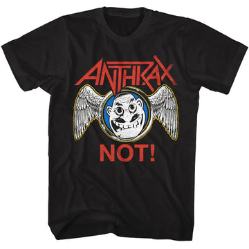 Anthrax-Anthrax Not-Black Adult S/S T-Shirt - Black