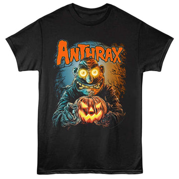 Anthrax Not Man Jack O Lantern Black Adult T-Shirt