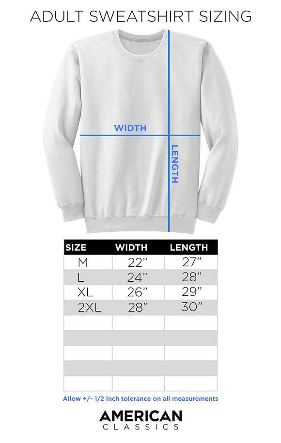 Sweatshirt Size Chart for Bruce Lee-Bruce Lee-Black Adult L/S Sweatshirt-S - Black