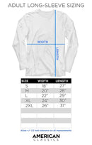 Long Sleeve Size Chart for Muhammad Ali-Muhammad Ali A Thrilla-White Adult L/S T-Shirt - White