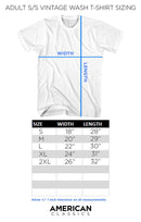 Close-up of CARROLL SHELBY COBRA CIRCLE STRIPES VINTAGE WASH S graphic on Basil T-Shirt