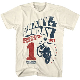 Bruce Brown Films-Bbf On Any Sunday-Natural Adult S/S T-Shirt - Natural
