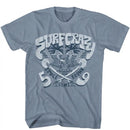 Bruce Brown Films-Bbf Surf Crazy-Indigo Heather Adult S/S T-Shirt - Indigo Heather