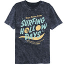 Bruce Brown Films-Bbf Hollow Days-Mineral Wash Navy Adult S/S T-Shirt - Navy