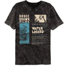 Bruce Brown Films-Bbf Water Logged-Mineral Wash Black Adult S/S T-Shirt - Black