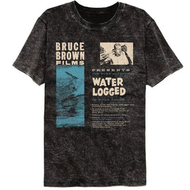 Bruce Brown Films-Bbf Water Logged-Mineral Wash Black Adult S/S T-Shirt - Black
