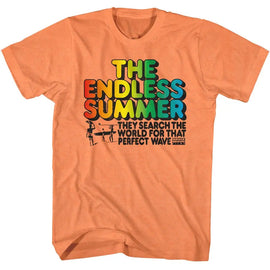 Bruce Brown Films-Bbf Endless Gradient-Cantaloupe Adult S/S T-Shirt - Cantaloupe