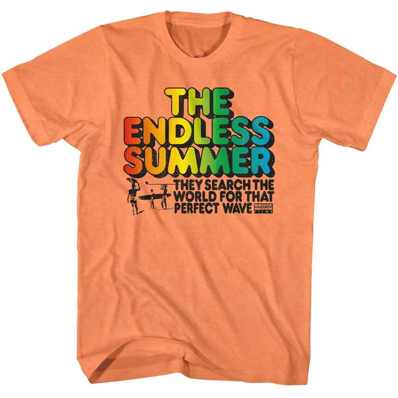 Bruce Brown Films-Bbf Endless Gradient-Cantaloupe Adult S/S T-Shirt - Cantaloupe
