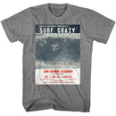 Bruce Brown Films-Bbf Surf Crazy Poster-Graphite Heather Adult S/S T-Shirt - Graphite Heather