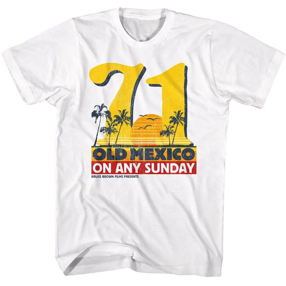Bruce Brown Films-Bbf Old Mexico-White Adult S/S T-Shirt - White