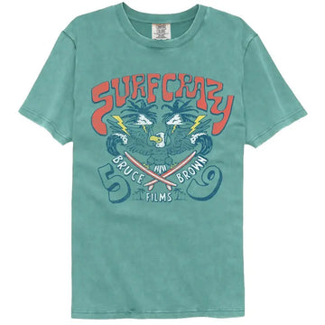 Bruce Brown Films-Bbf Surf Crazy 59-Seafoam Adult S/S Comfort Color T-Shirt - Seafoam