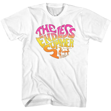 Bruce Brown Films-Bbf Endless Heart Gradient-White Adult S/S T-Shirt - White