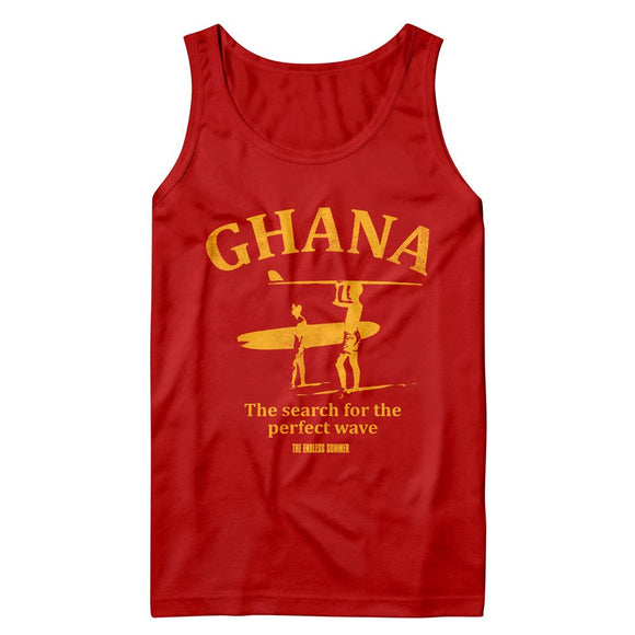 Bruce Brown Films-Bbf Ghana Perfect Wave-Red Adult Tank-S - Red