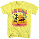 Bruce Brown Films-Bbf Australia 64-Yellow Heather Adult S/S T-Shirt - Yellow Heather