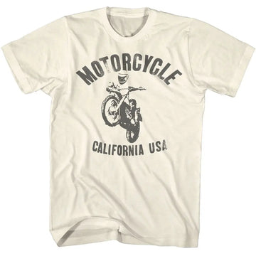Bruce Brown Films-Bbf Moto Cali USA-Natural Adult S/S T-Shirt - Natural