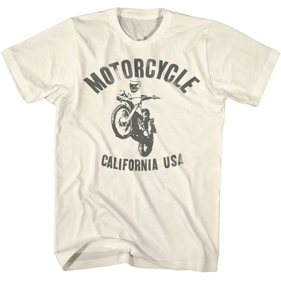 Bruce Brown Films-Bbf Moto Cali USA-Natural Adult S/S T-Shirt - Natural