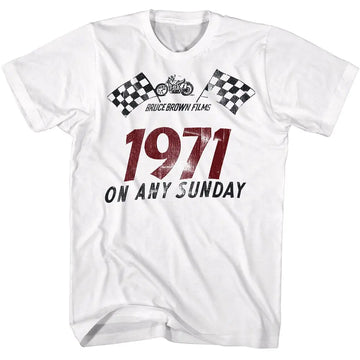 Bruce Brown Films-Bbf 1971 Any Sunday-White Adult S/S T-Shirt - White
