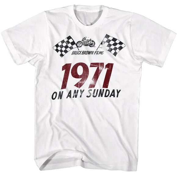 Bruce Brown Films-Bbf 1971 Any Sunday-White Adult S/S T-Shirt - White