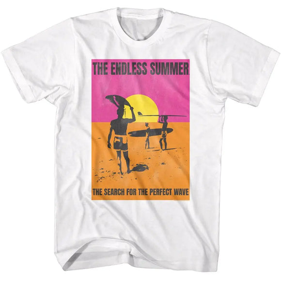 Bruce Brown Films-Bbf Endless Summer Poster-White Adult S/S T-Shirt - White