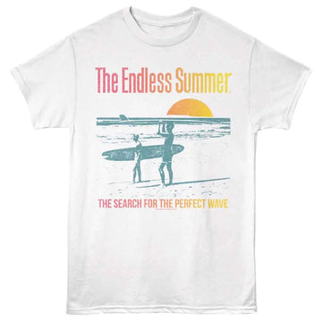 Bruce Brown Films-Bbf Sunset And Teal 2-White Adult S/S T-Shirt - White