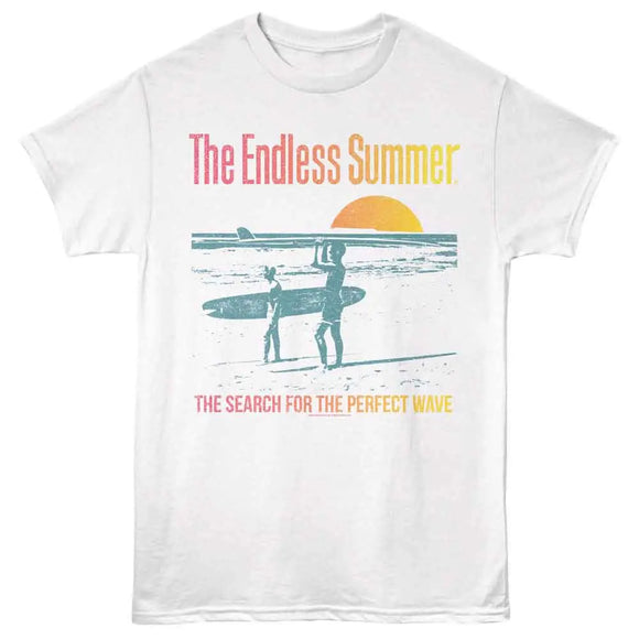 Bruce Brown Films-Bbf Sunset And Teal 2-White Adult S/S T-Shirt - White