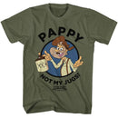 Big Buck Hunter-Big Buck Hunter Pappys Jugs-Military Green Adult S/S T-Shirt - Military Green