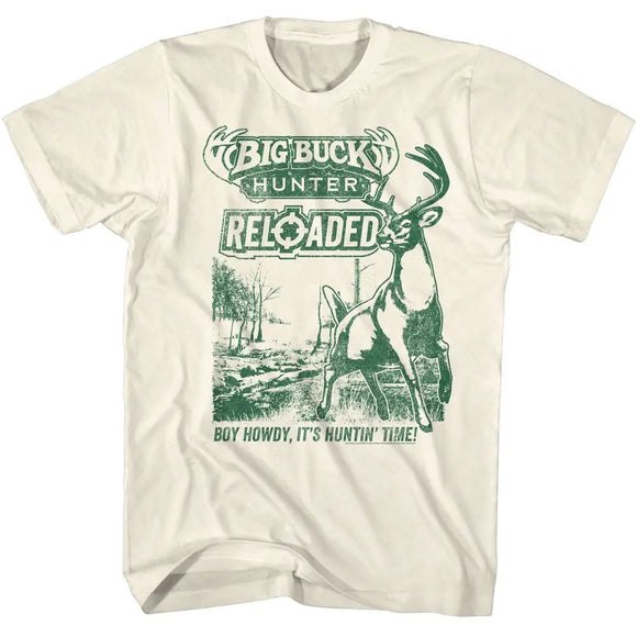 Big Buck Hunter-Big Buck Hunter Reloaded Monochrome-Natural Adult S/S T-Shirt - Natural