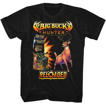 Big Buck Hunter-Big Buck Hunter Reloaded Cabinet-Black Adult S/S T-Shirt - Black