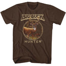 Big Buck Hunter-Big Buck Hunter Circle Emblem-Dark Chocolate Adult S/S T-Shirt - Dark Chocolate