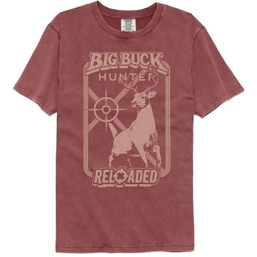 Big Buck Hunter-Big Buck Hunter Monochrome Target-Brick Adult S/S Comfort Color T-Shirt - Brick