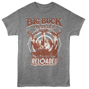 Big Buck Hunter-Big Buck Hunter Three Deer Target-Graphite Heather Adult S/S T-Shirt - Graphite Heather