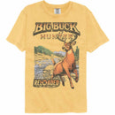 Big Buck Hunter Nature Sketch Mustard Comfort Colors Adult T-Shirt