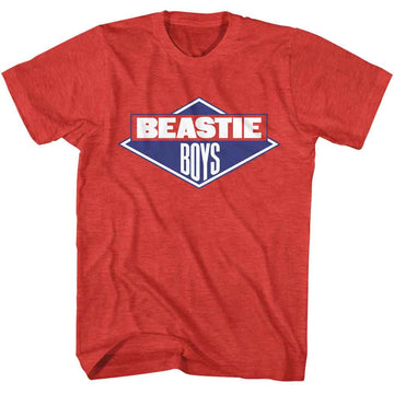 Beastie Boys-Beastie Boys Logo-Red Heather Adult S/S T-Shirt - Red Heather