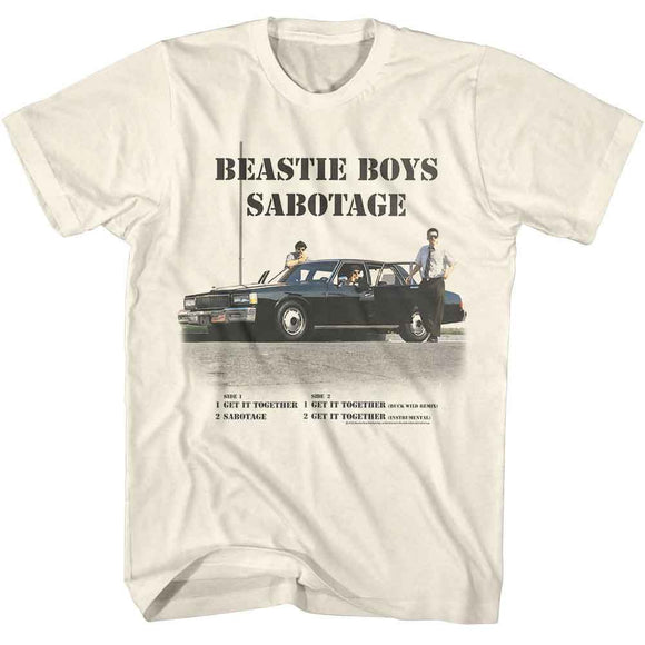 Beastie Boys-Beastie Boys Sabotage-Natural Adult S/S T-Shirt - Natural