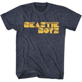 Beastie Boys-Beastie Boys Boroughs Logo-Navy Heather Adult S/S T-Shirt - Navy Heather