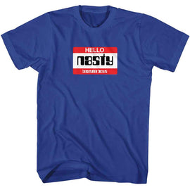Beastie Boys-Beastie Boys Hello Nasty Nametag-Royal Adult S/S T-Shirt - Royal