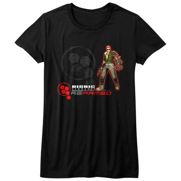 Bionic Commando-Rearmed-Black Ladies S/S T-Shirt - Black