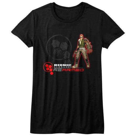 Bionic Commando-Rearmed-Black Ladies S/S T-Shirt - Black