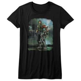 Bionic Commando Damaged Road Ladies T-Shirts