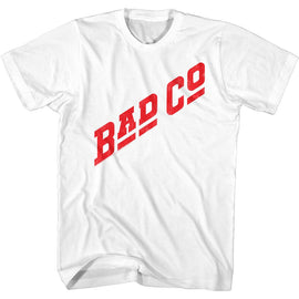Bad Company-Redlogo-White Adult S/S T-Shirt - White